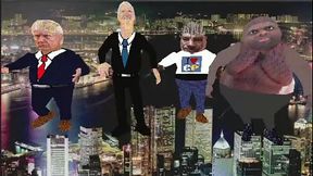 Wholesome dancing!!!! former president and president trump dance with cupcake lover 445 and island boy.  :) _)