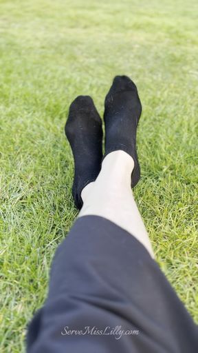 POV worship My feet in the park, JOI, CEI