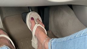 JOI BMW Driving To My Feet In Coach Flip Flops