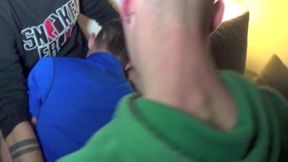 Fabien fucked bareabck in Berlin by 2 scally boys
