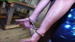 Steel bound dildo fucked orgasms with her big tits locked in steel cuffs (MP4 HD 6000kbps)