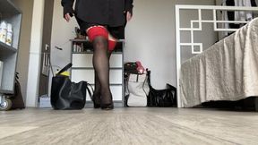 Smelly feet in stockings!