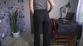 Secretary Pants Too Tight so They Rip Open