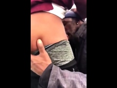 Older Black Man Sucks My Cock Outdoors for Cash