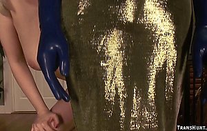 Asian TS sex doll fucking blonde