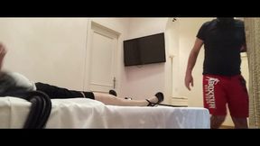 MILF in Stockings and Heels, Tied up and Fucked