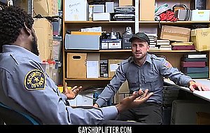 Youngperps-hot black security officer fucks anothe