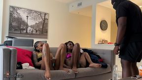 kashofficials and majestynasty gets interrupted by intruder while masturbating