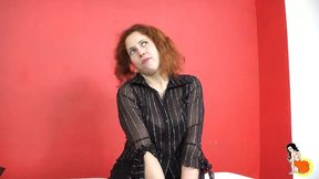 Hot slut redhead fucked hard by 2 big cocks