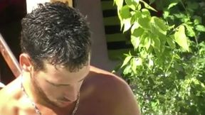 Enzo Rimenez fucked by Malik in swimming pool outdoor
