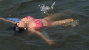 Busty milf Having Too Much Beach Fun