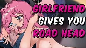 Slurping Dick While You Cruise: Hot ASMR Road Head Action