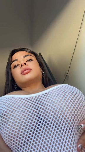 Female Onlyfans Model in Fishnet