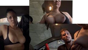 1080p I play with my big boobs inside my stepfather s car