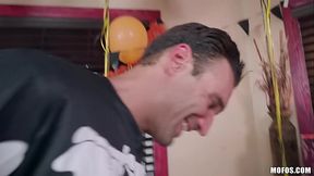 Horny Petite Selena Stone'_s Pussy Got Stretched By Alex'_s Huge Cock On Halloween Party - MOFOS