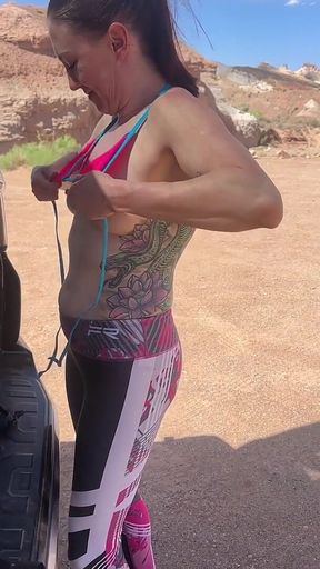 Flashing Tits in Wild Kyrgyzstan Mountains - Bold, Topless, and Raw Adventure