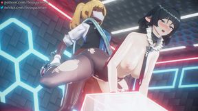 Jane Doe - Ripped Stockings & Doggy Anal Ravagging by a Dark Futa NEPS Officer