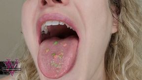 Paula's sexy mouth talk and pop rocks: Mouth Fetish, Tongue Fetish, ASMR- 1080p