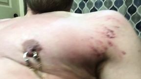 Clint Cumin- wheelchair submissive whips it&#039;s self