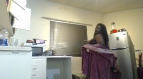 Fat Ass Stepmom Teasing with Her Oily Big Tits
