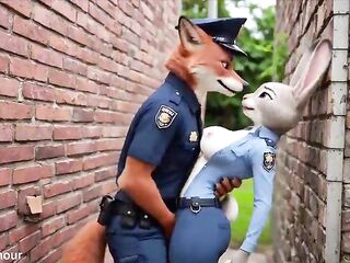 Fur Zootopia: Judy Hopps and Nick Wilde - Cunning Fox Bangs Bunny after work