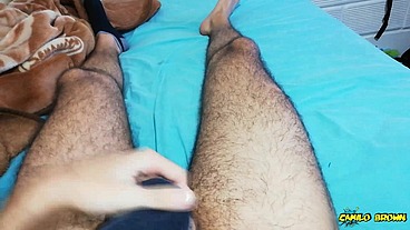 Jerking off and cum shot inside of a sock - Camilo Brown