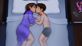 Stepmom seduces stepson under the covers