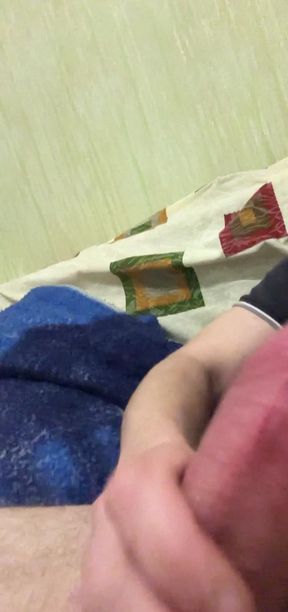 I jerk my cock to then sweetly lower the sperm