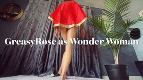 GreasyRose flexing as Wonder Woman