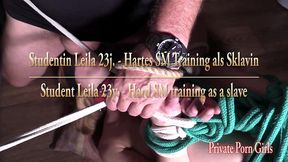 studentin leila 23j. beim harten sm training als sklavin