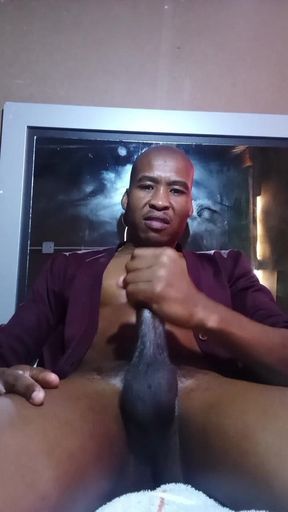 Long Black Dick Masturbation