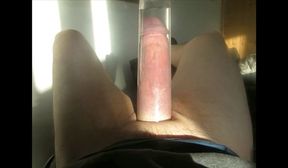Penis Pump Video in Clear see through Tube with Water PenisExercise BigDick