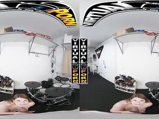VIRTUAL PORN - Bess Breast Learns How To Play Drums & Playing With A Schlong At the Same Time