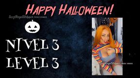 horror porn sexy latina chucky cosplay teasing and fucking for the cock hero jerk off game ass fingering anal and dildo riding can you win in this game??