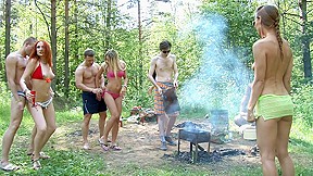 Dominika & Eva Berder & Jenny & Penny & Rita-Moor & Sabrina in free outdoor porn with lots of slutty chicks