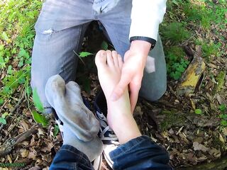 Take off Friends shoes and socks