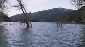 piss on sup at mountain lake