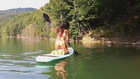 piss on sup at mountain lake