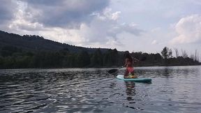 piss on sup at mountain lake