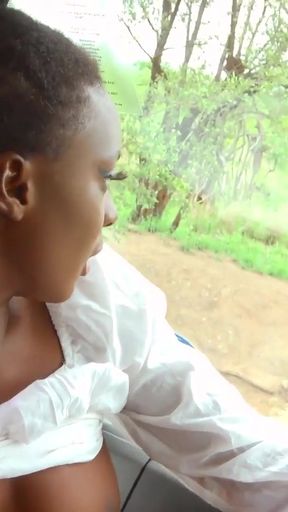 Memorable moment from &quot;Real Black Babe Pussy Railed POV By Hung White Tourist In Safari Van&quot;