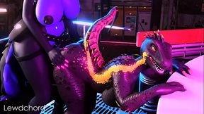 Furry Futa Highwire x Lizard