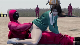 Squid game 3D COSPLAY - Fucking before eliminate her - SECOND LIFE