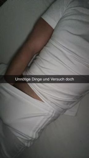 My roommate cheats and cum inside me! German Snapchat Fuck
