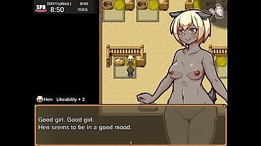 Impregnate my harem farm [ BREEDING HENTAI game ] Ep.6 virgin got pregnant with her first creampie !