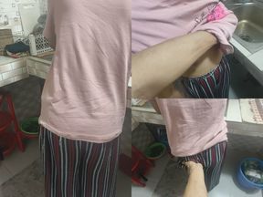 Desi hot stepsister cooking dinner I fuck her in the kitchen  desi hot kitchen sex videos