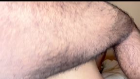 Shemale in Banana Pyjamas Being Fucked by a Black Guy Without a Condom