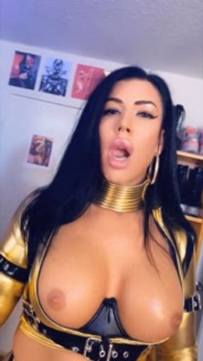 TS VIPER AMBER GOLD BOOT WORSHIPPING SMOKING 120 MM CREAM CUMSHOT