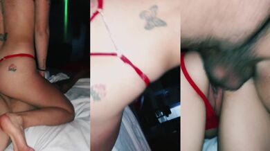 Blonde college girl rides sugar daddy's cock in reverse cowgirl