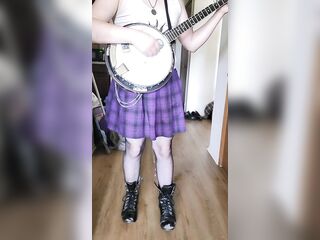 Folk Rock Transsexual Pees In Her Boot