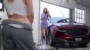Bella Rolland gets oiled and fucked in the garage by Taylor Gunner